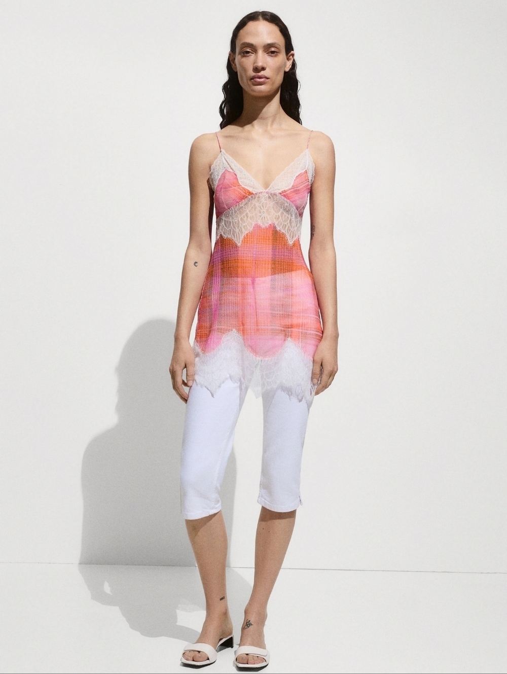 Mango Printed lace top